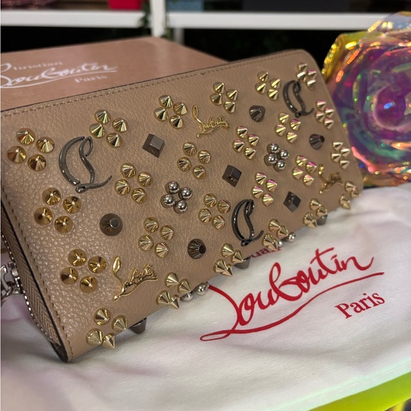 NWT Christian Louboutin Panettone Long Wallet 31752245271 Tan / Brown - Picture 4 of 14